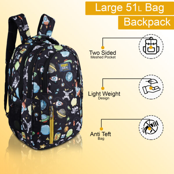 51 L Laptop Backpack Office Men and Women with Padded Laptop Compartment School Bags  (Multicolor)